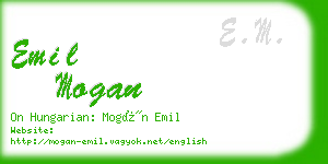 emil mogan business card